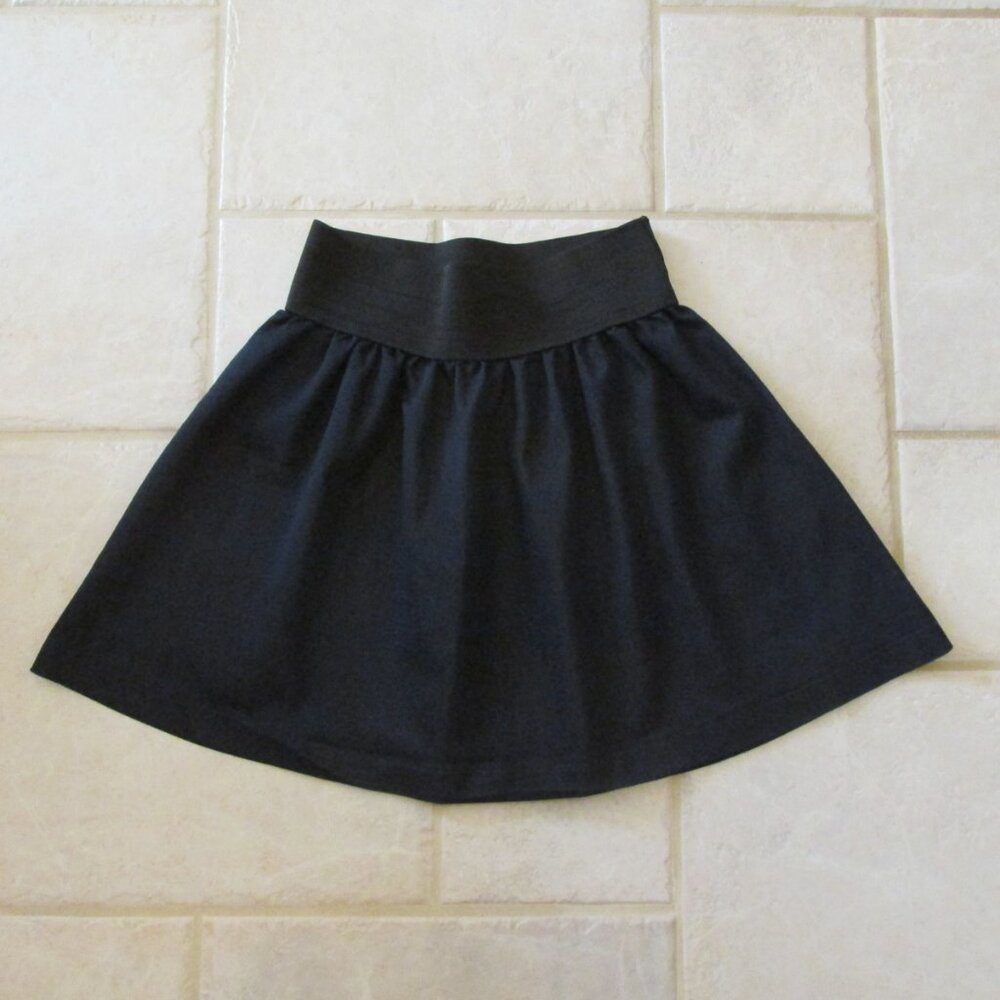 MILEY CYRUS / MAX AZRIA GIRL'S SIZE M (23" - 28") SKIRT DARK BLUE DENIM SHORT